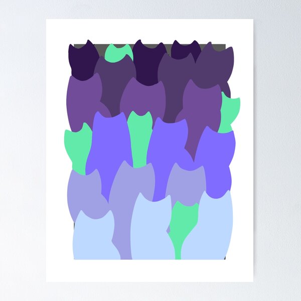 Item preview, Colorful cat stack- purple designed and sold by RainbowsStar.
