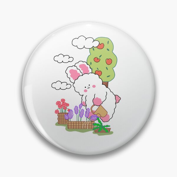 Item preview, Cartoon White Rabbit and sky flower home vector Design designed and sold by UnloveToy10.
