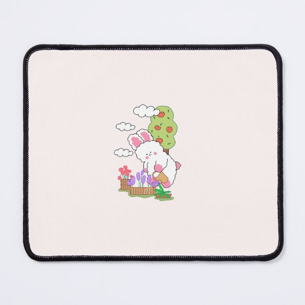Item preview, Cartoon White Rabbit and sky flower home vector Design designed and sold by UnloveToy10.
