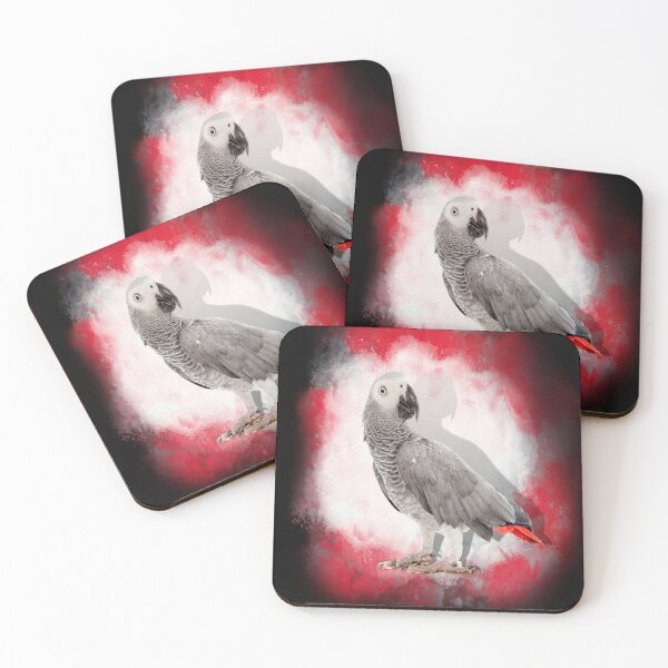 Item preview, Gray Parrot Watercolor Rainbow  Realistic designed and sold by GabrielGallery.