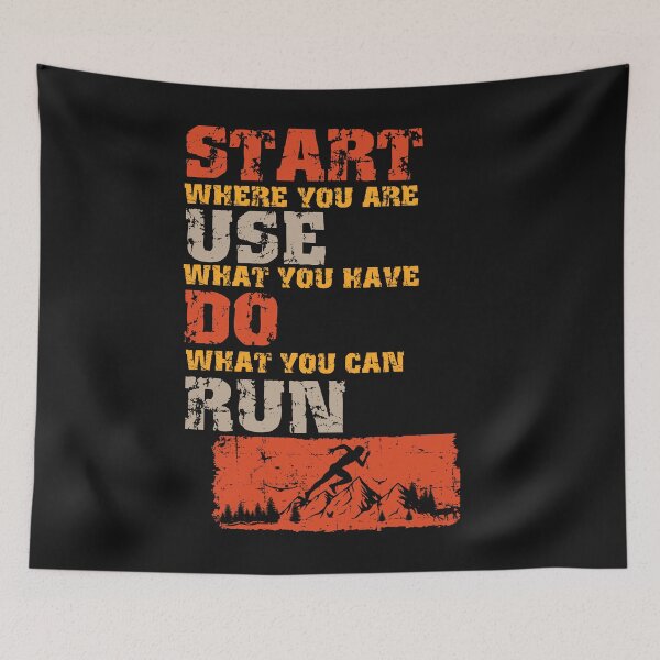Item preview, Motivational Skyrunning Trail Running quote Start Use Do Run designed and sold by HomeCoquette.