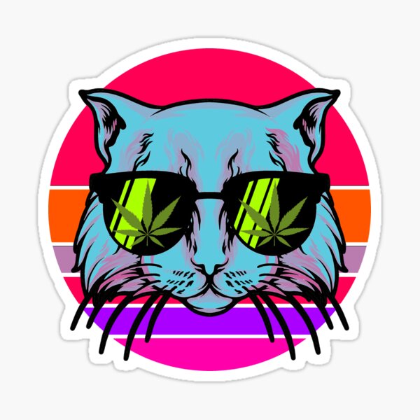 Cannabis Cats Holographic Sticker sheet (Limited Edition) — StudioViki