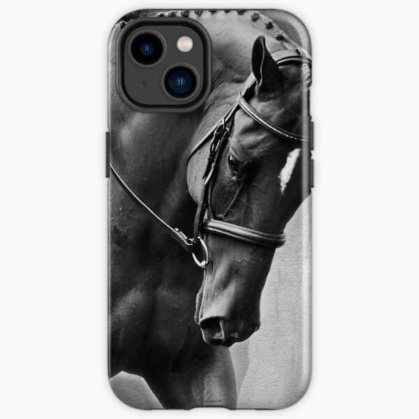 Elegance Dressage Horse in Black and White  iPhone Tough Case
