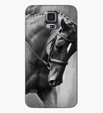 Elegance Dressurpferd in Schwarz und Weiß Hülle & Klebefolie für Samsung Galaxy