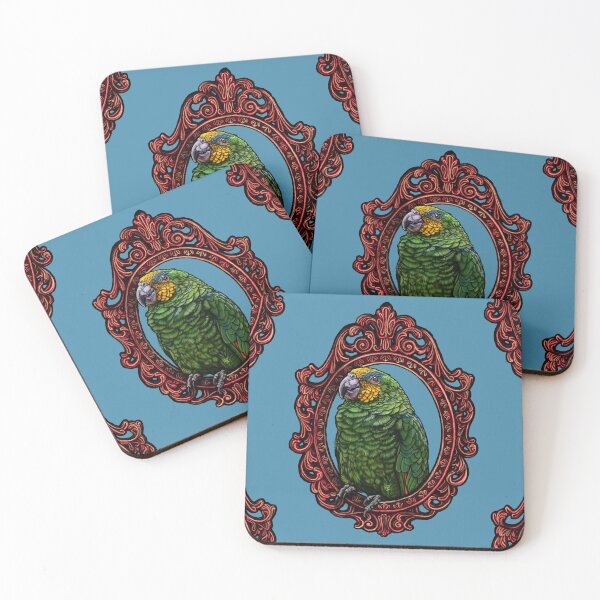 Item preview, Bird Cameo: Orange Winged Amazon Parrot designed and sold by FreyStrandDraws.