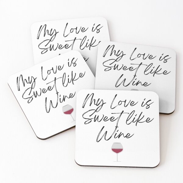 Item preview, My Love is Sweet Like Wine - Red Wine Glass designed and sold by SMillustrations.