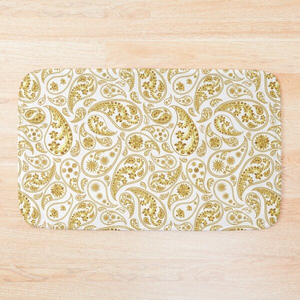 Item preview, Gold White Teardrop pattern In Golden Style designed and sold by Patternawy.