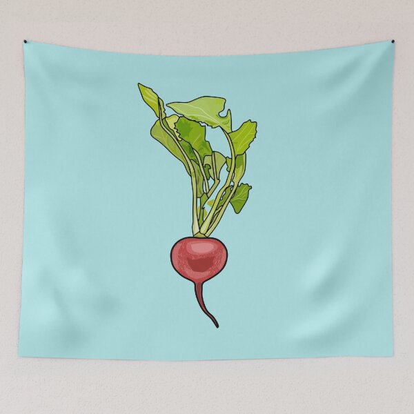 Item preview, Radish cartoon illustration designed and sold by Misscartoon.