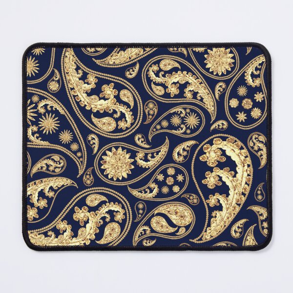 Item preview, Blue Gold Teardrop pattern In Golden Style designed and sold by Patternawy.