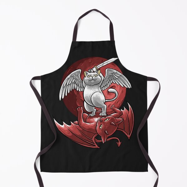 Item preview, funny angel and demon cat designed and sold by Design_for_merch.