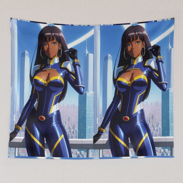 Item preview, Blue Angel | Black Anime Girl designed and sold by blackanimemecca.