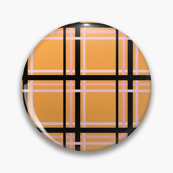 Item preview, Black and Pink Lines Symmetry Checked Square Geometric Orange Pattern designed and sold by Moyanana.