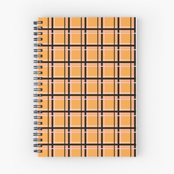 Item preview, Black and Pink Lines Symmetry Checked Square Geometric Orange Pattern designed and sold by Moyanana.