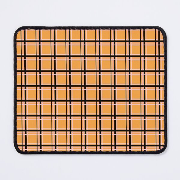 Item preview, Black and Pink Lines Symmetry Checked Square Geometric Orange Pattern designed and sold by Moyanana.