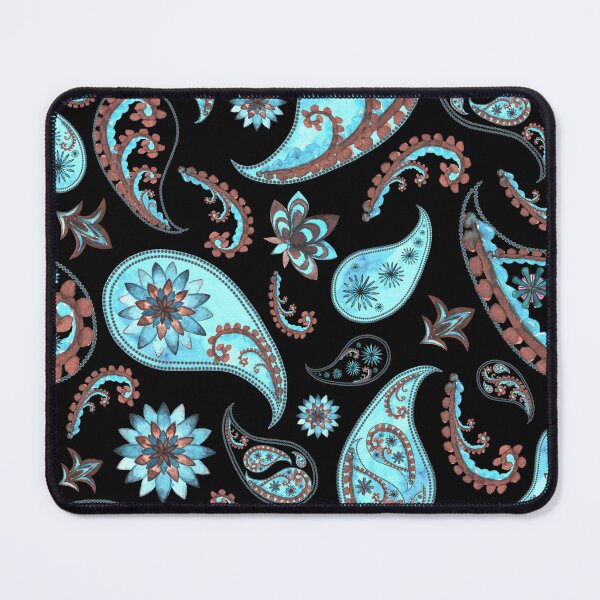 Item preview, Black Cyan Blue Teardrop Pattern designed and sold by Patternawy.