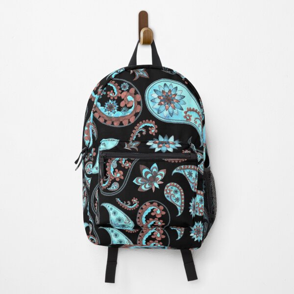 Item preview, Black Cyan Blue Teardrop Pattern designed and sold by Patternawy.