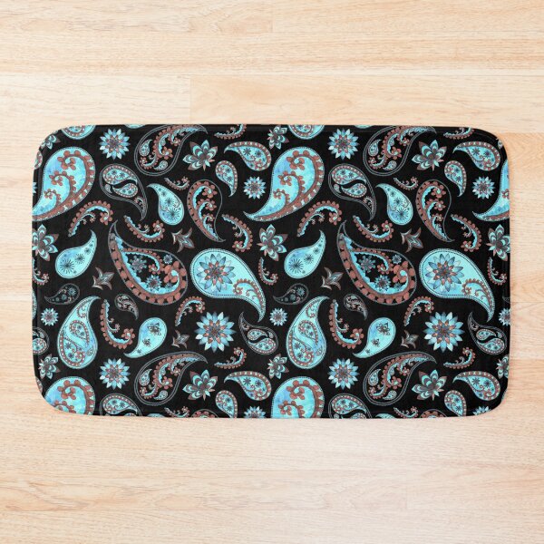 Item preview, Black Cyan Blue Teardrop Pattern designed and sold by Patternawy.