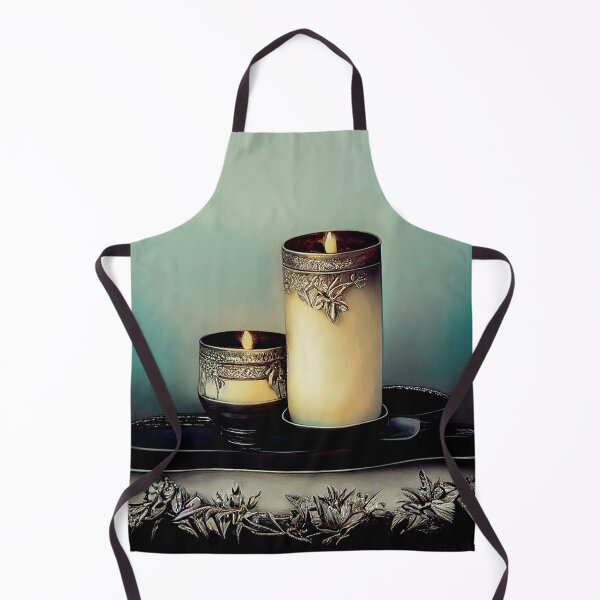 Artikelvorschau, a painting of two lit candles on a tray entworfen und verkauft von DesignAtYO.