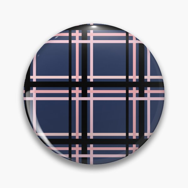 Item preview, Black and Pink Lines Symmetry Checked Square Geometric Deep Blue Pattern designed and sold by Moyanana.