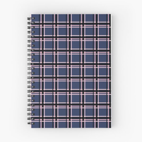 Item preview, Black and Pink Lines Symmetry Checked Square Geometric Deep Blue Pattern designed and sold by Moyanana.