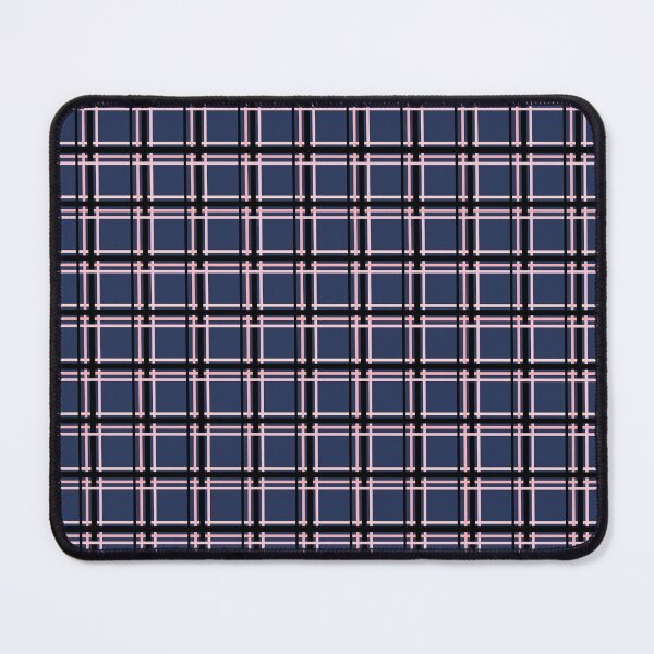 Item preview, Black and Pink Lines Symmetry Checked Square Geometric Deep Blue Pattern designed and sold by Moyanana.