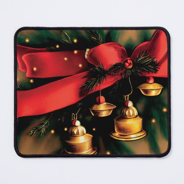 Item preview, a painting of bells and a red ribbon designed and sold by DesignAtYO.
