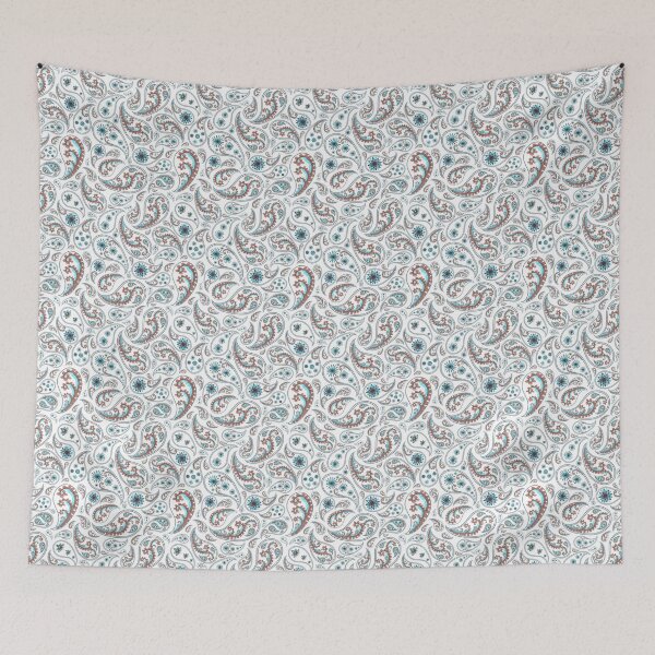 Item preview, White Cyan Teardrop Pattern designed and sold by Patternawy.