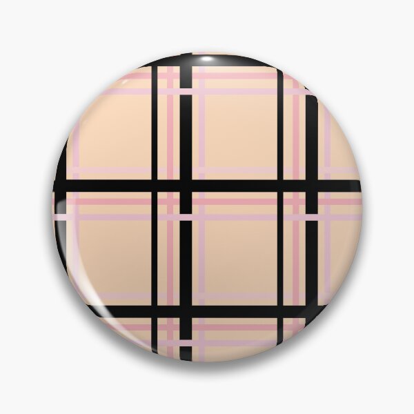 Item preview, Black and Pink Lines Symmetry Checked Square Geometric Puff Yellow Pattern designed and sold by Moyanana.