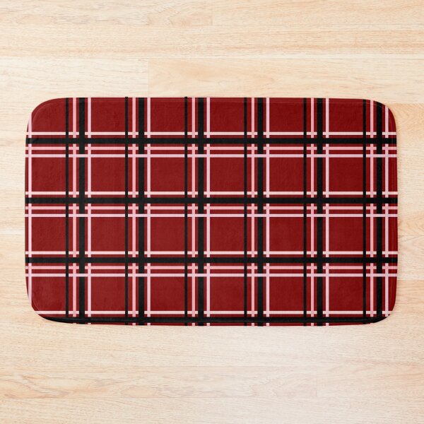 Item preview, Black and Pink Lines Symmetry Checked Square Geometric Red Pattern designed and sold by Moyanana.