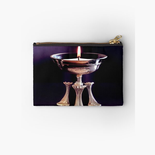 Item preview, a lit candle in a silver bowl on a table designed and sold by DesignAtYO.