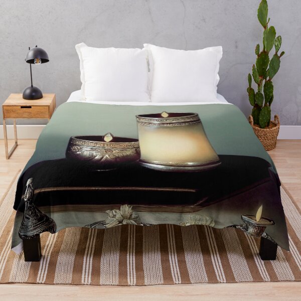 Item preview, a lit candle sitting on top of a tray designed and sold by DesignAtYO.