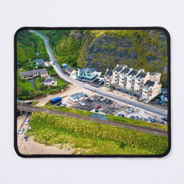 Item preview, Aerial view of the hotels near Downhill House. Castlerock, Northern Ireland designed and sold by PetroliniVideo.