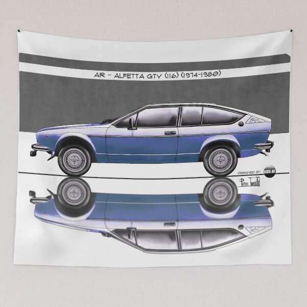 Item preview, Azaziel Original Series - Drawing of AR - Alfetta Gtv (116) in Blu Pervinca designed and sold by Azaziel.