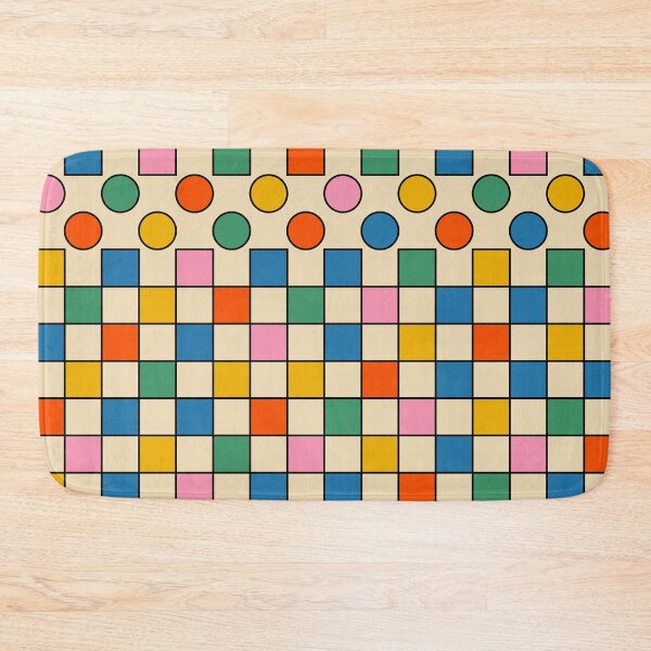 Item preview, Pop Dots and Checks Colorful Retro Modern 80s 90s Checked Pattern designed and sold by kierkegaard.