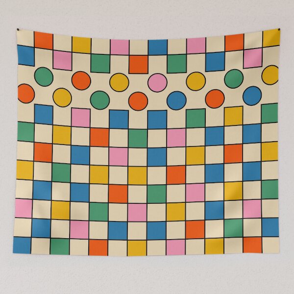 Item preview, Pop Dots and Checks Colorful Retro Modern 80s 90s Checked Pattern designed and sold by kierkegaard.