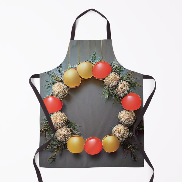 Aperçu de l'œuvre a christmas wreath made of balls and pine branches créée et vendue par DesignAtYO.