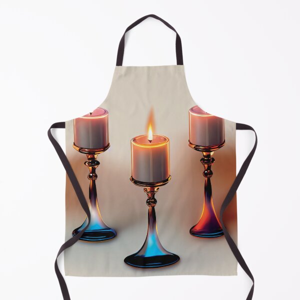 Item preview, a group of three lit candles sitting next to each other designed and sold by DesignAtYO.