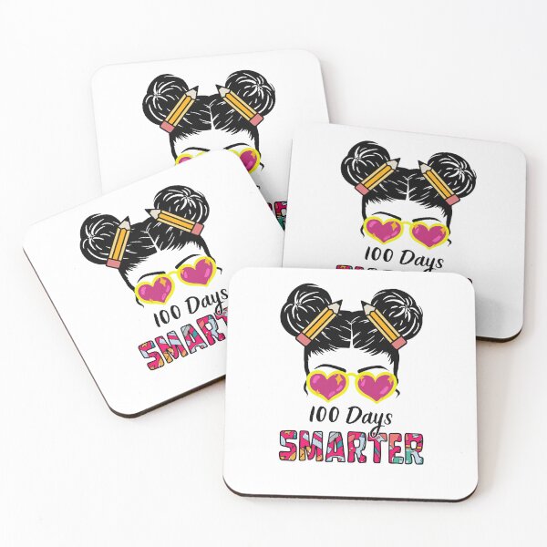 Item preview, 100 Days Smarter Girls Messy Bun Hair 100th Day Of School  designed and sold by HolyWater SHOP.