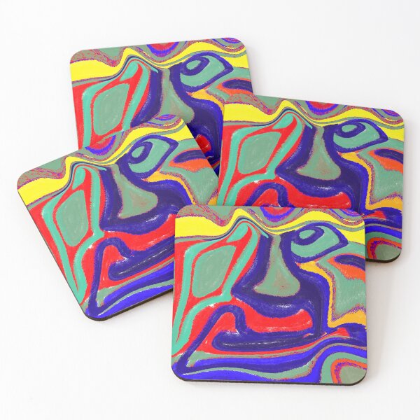 Item preview,   artwork abstract vintage pop art green neon blue dominant designed and sold by lordcobra.