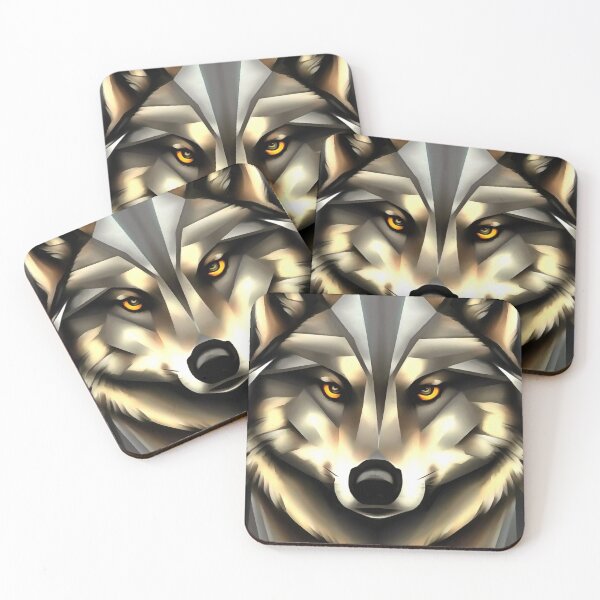 Item preview, Grey Wolf In Geometric Art Style designed and sold by taiche.