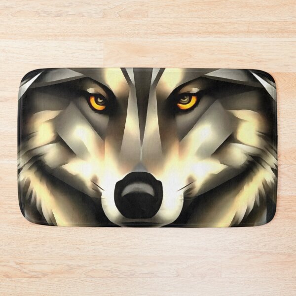 Item preview, Grey Wolf In Geometric Art Style designed and sold by taiche.