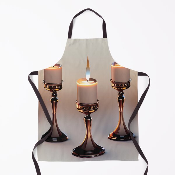 Item preview, a group of three lit candles sitting on top of a table designed and sold by DesignAtYO.