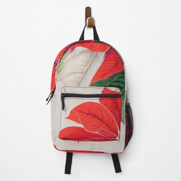 Item preview, a painting of a poinsettia with green leaves designed and sold by DesignAtYO.