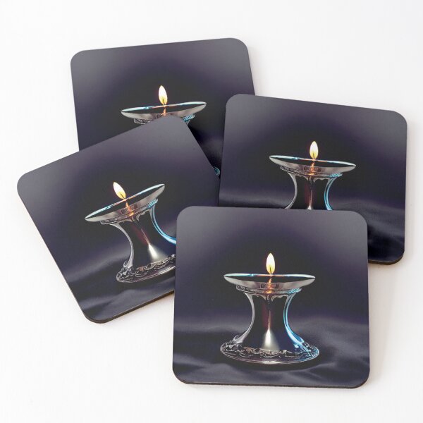 Item preview, a lit candle is sitting in a silver bowl designed and sold by DesignAtYO.