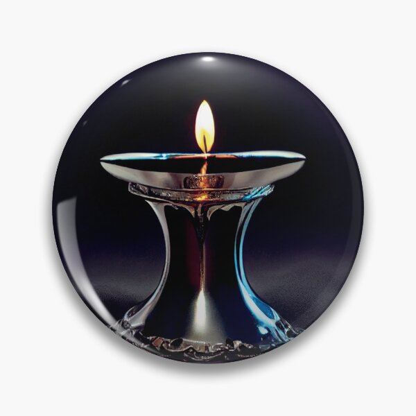 Item preview, a lit candle is sitting in a silver bowl designed and sold by DesignAtYO.