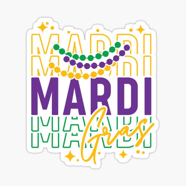 Mardi Gras Mask Sticker – The Collective Shop