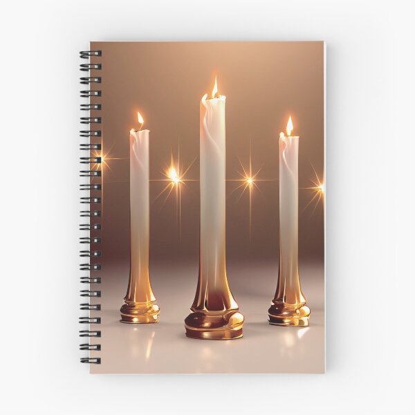 Item preview, a group of three lit candles sitting next to each other designed and sold by DesignAtYO.