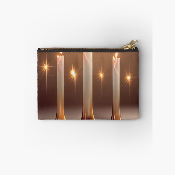 Item preview, a group of three lit candles sitting next to each other designed and sold by DesignAtYO.
