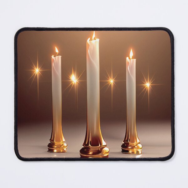 Artikelvorschau, a group of three lit candles sitting next to each other entworfen und verkauft von DesignAtYO.