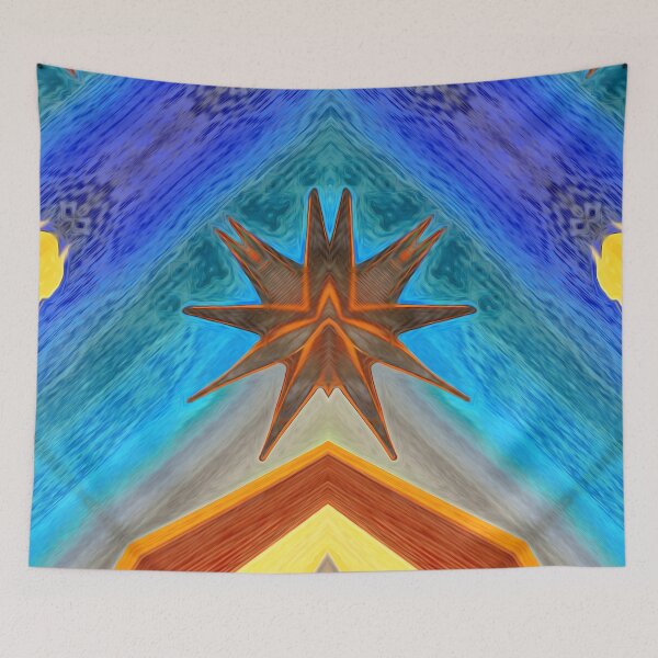 Item preview, *LUMINOUS CONCERTO FOR A NINE-POINTED STAR, IN OCEAN MOON - BAHA'I SIGN - UNITY IN DIVERSITY - BAHA'I WORLD PEACE - UNIVERSAL LOVE - WORLD CITIZEN* designed and sold by Ralek.